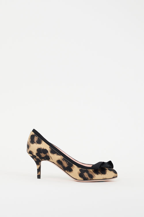 Red Valentino Beige & Black Printed Pump