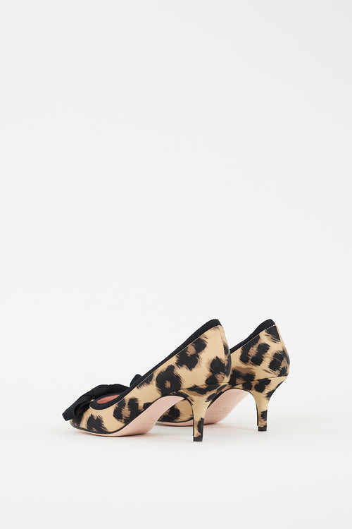 Red Valentino Beige & Black Printed Pump