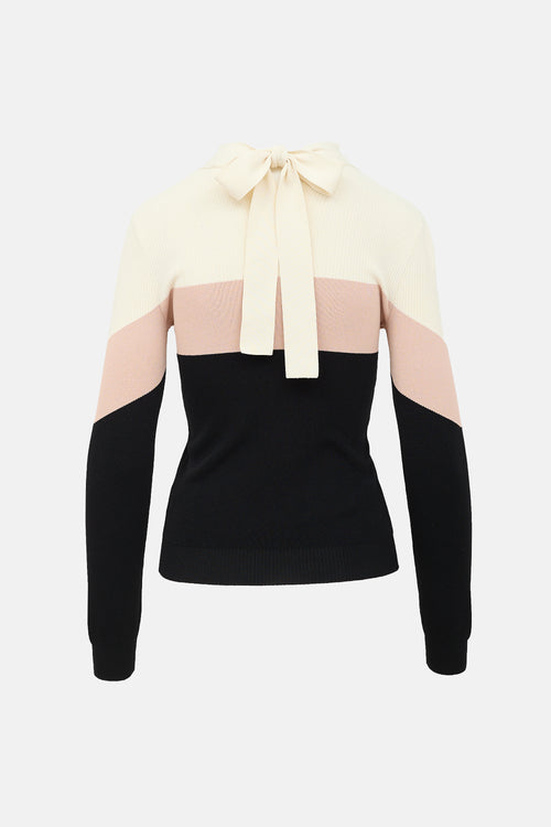 Red Valentino Neck Tie Sweater