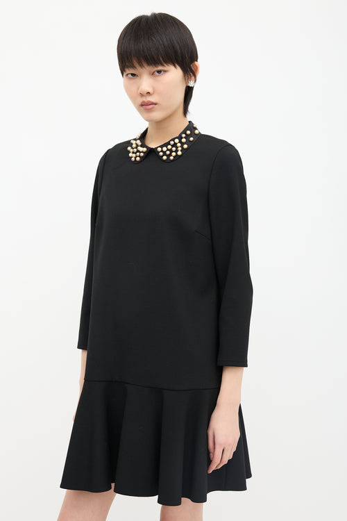 Red Valentino Pearl Collar Dress