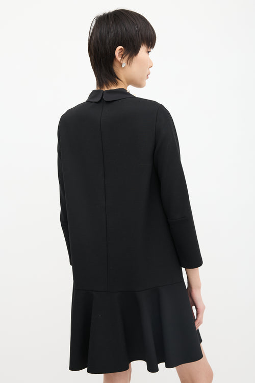 Red Valentino Pearl Collar Dress