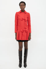 Red Valentino Wool Bow Coat