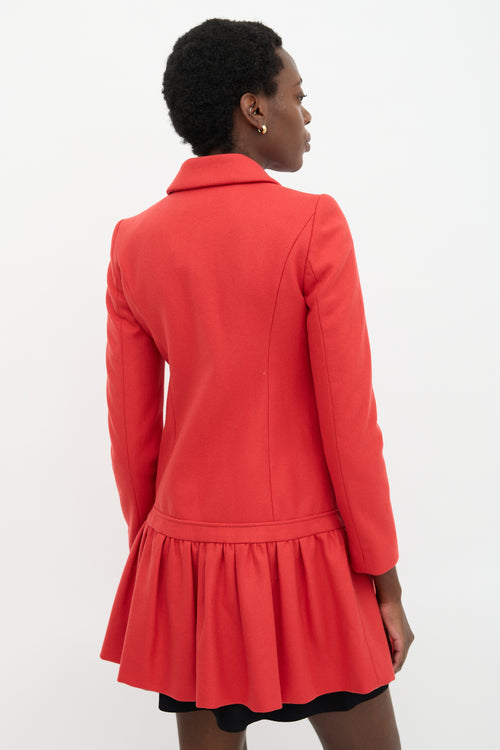 Red Valentino Wool Bow Coat