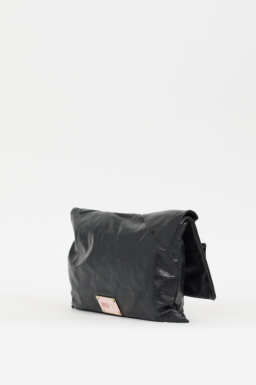 Red Valentino Black Leather Bow Chain Bag