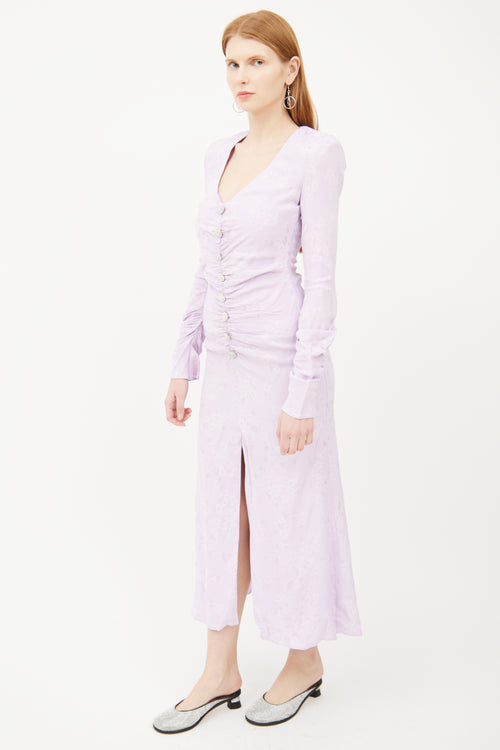 Redondo Brand Purple Floral Maxi Dress