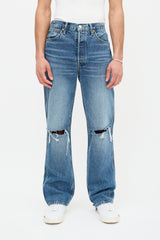 Re/Done Ripped Straight Leg Jeans
