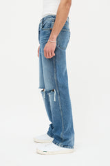Re/Done Ripped Straight Leg Jeans