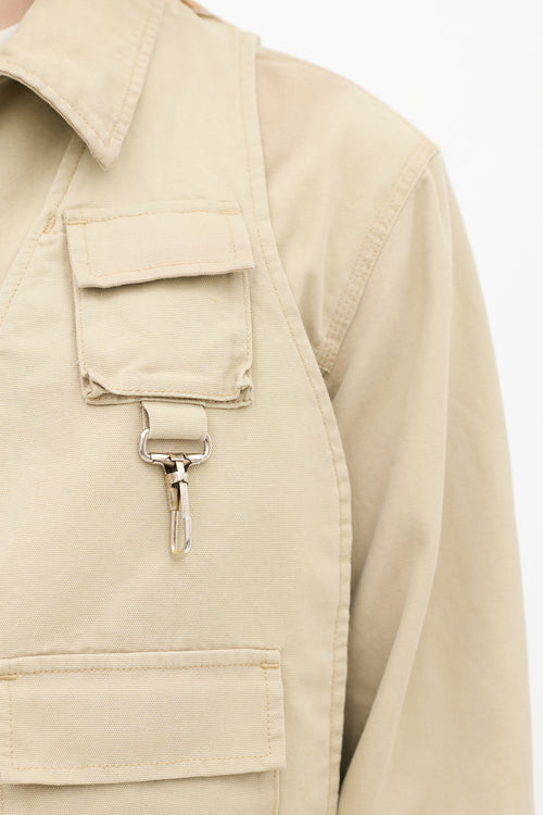 Reese Cooper Beige Sun Faded Work Jacket