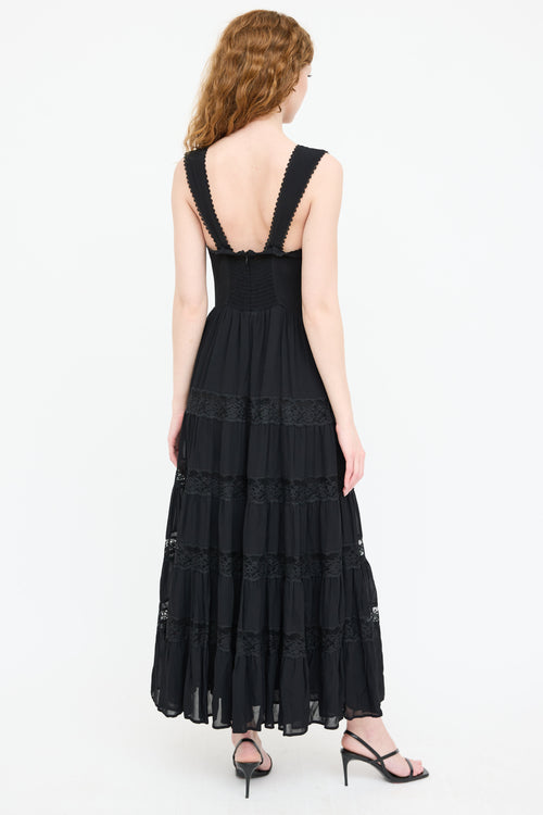Reformation Lace Tiered Maxi Dress