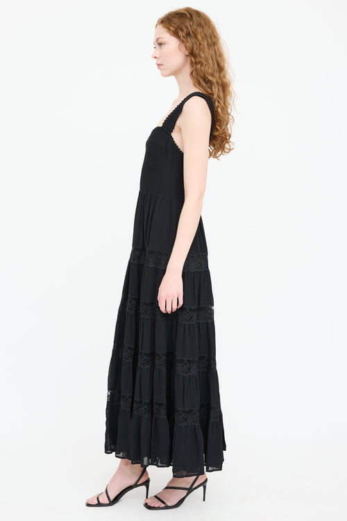 Reformation Lace Tiered Maxi Dress