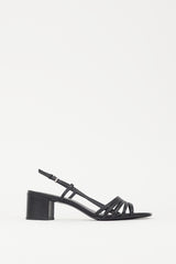 Reformation Black Leather Eleonora Slingback Heel