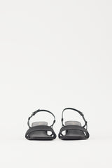 Reformation Black Leather Eleonora Slingback Heel