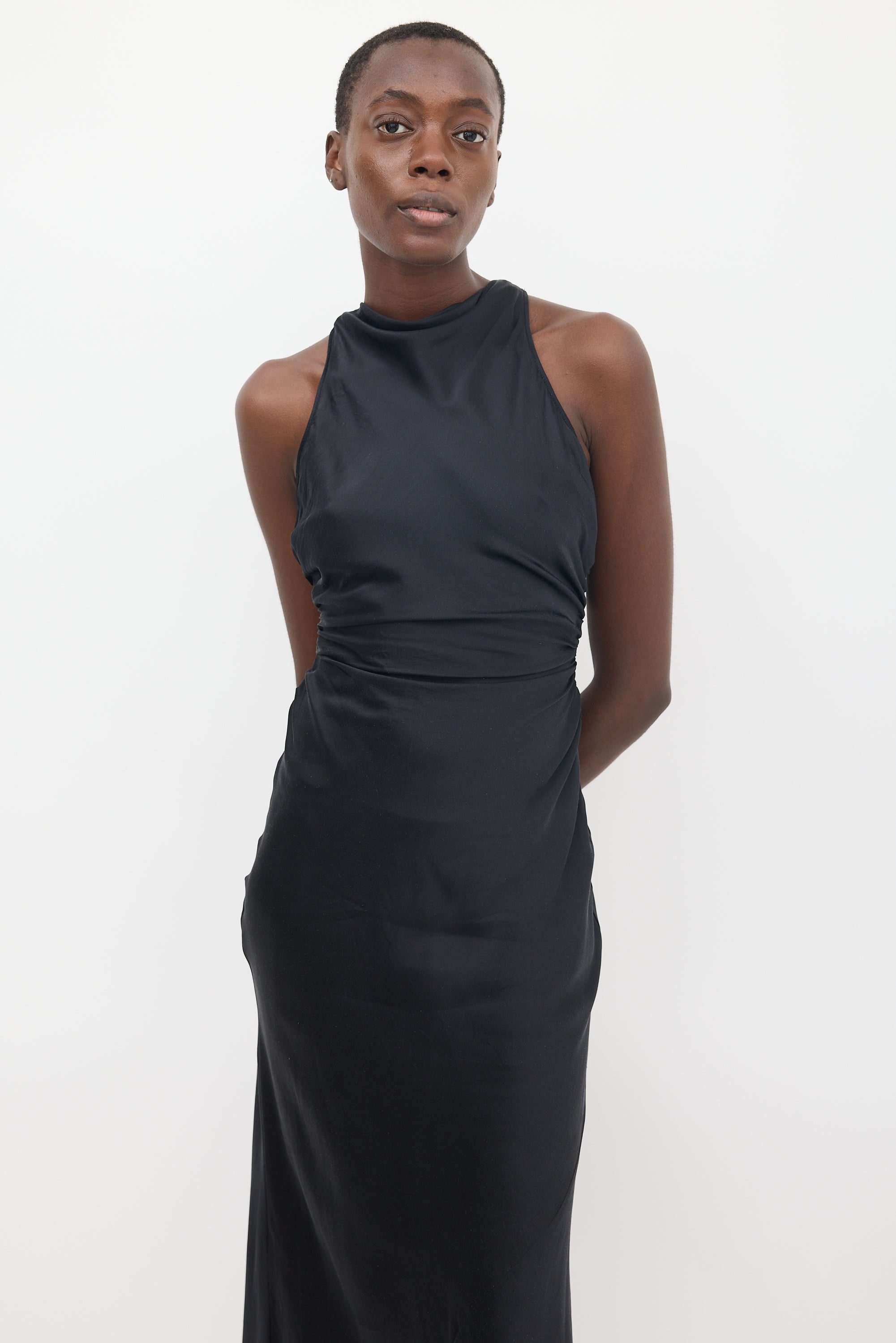 Reformation // Black Silk Cassette Dress VSP Consignment Reformation // Black Silk Cassette Dress VSP Consignment