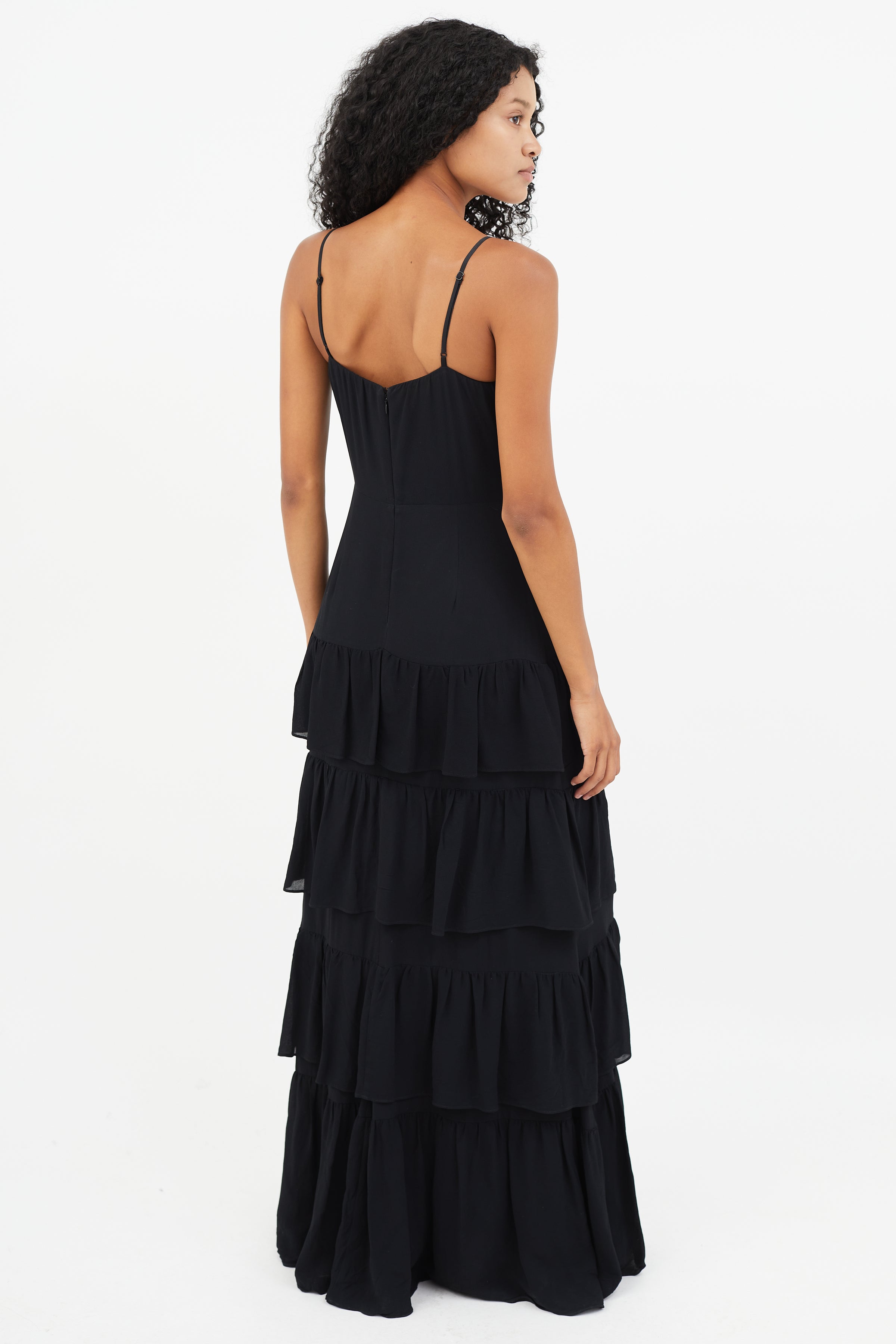 Reformation // Black Tiered Maxi Dress VSP Consignment Reformation // Black Tiered Maxi Dress VSP Consignment