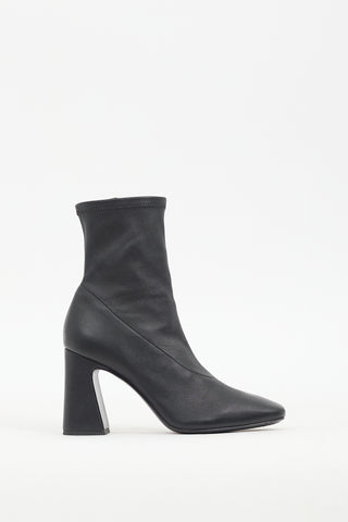 Reformation Black Leather Edie Sock Boot