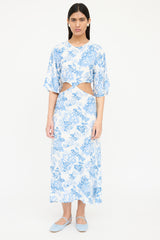 Reformation Floral Cutout Dress
