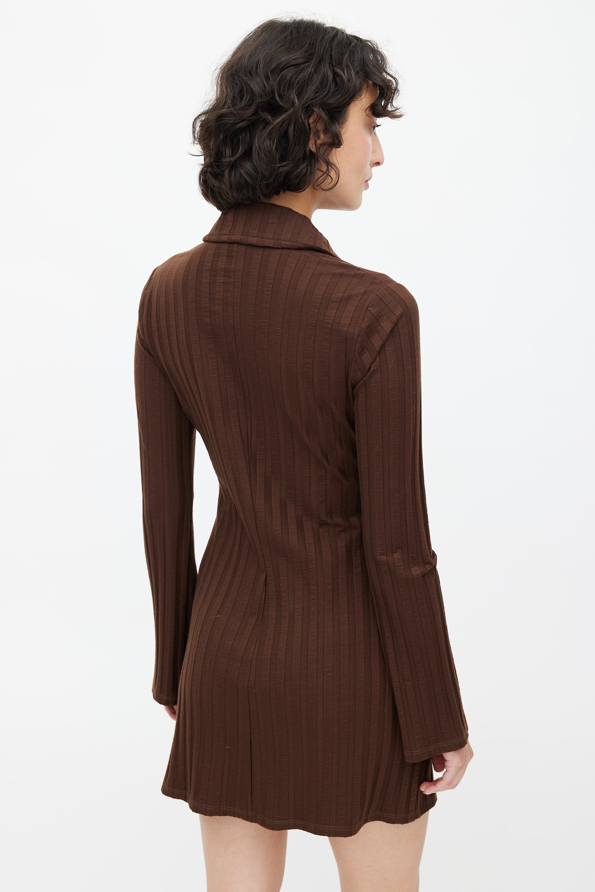 Reformation // Brown Ribbed Button Up Dress – VSP Consignment Reformation // Brown Ribbed Button Up Dress – VSP Consignment
