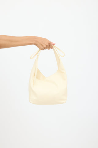 Reformation Cream Leather Vittoria Small Bag