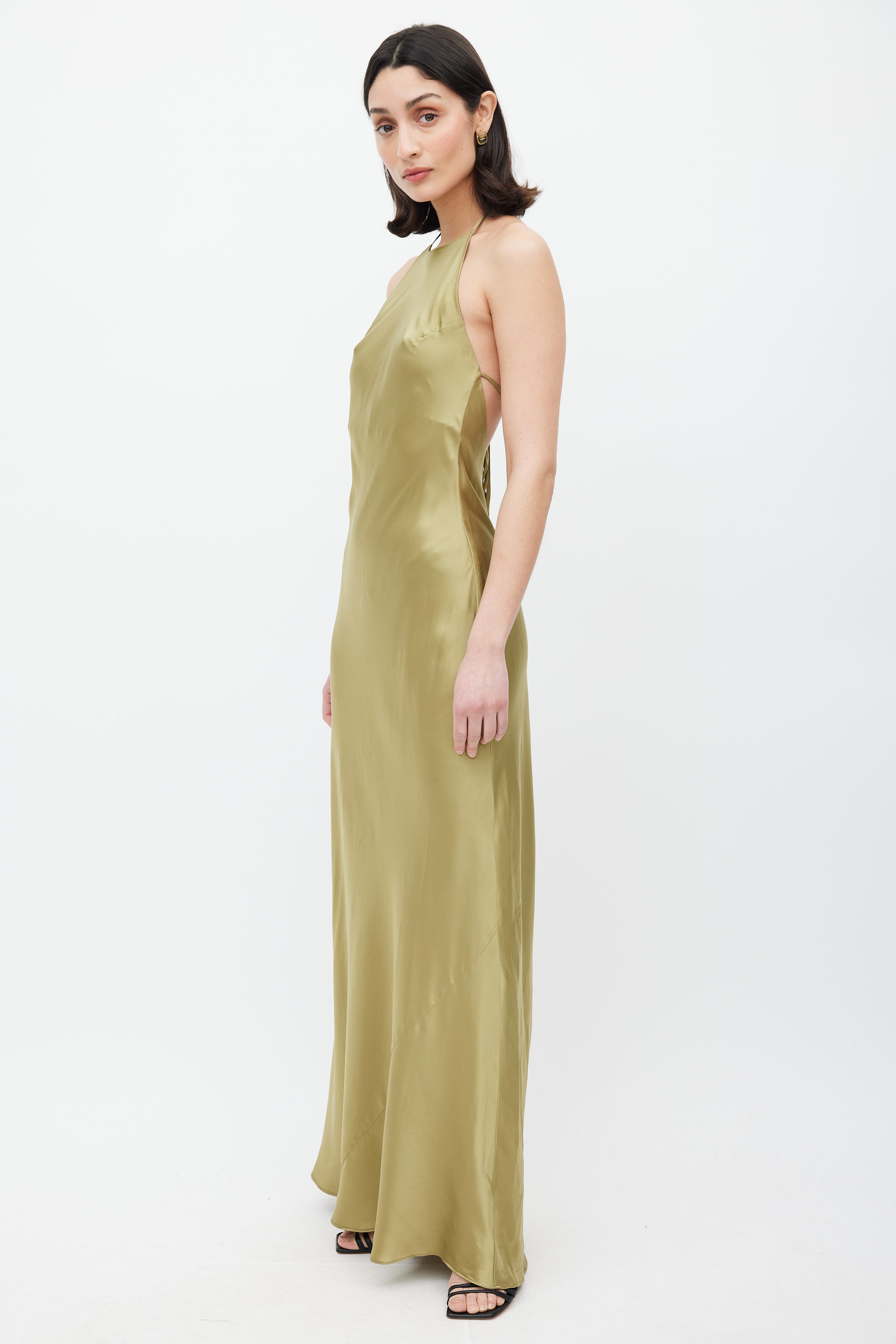 Reformation // Green Silk Jeany Dress VSP Consignment Reformation // Green Silk Jeany Dress VSP Consignment