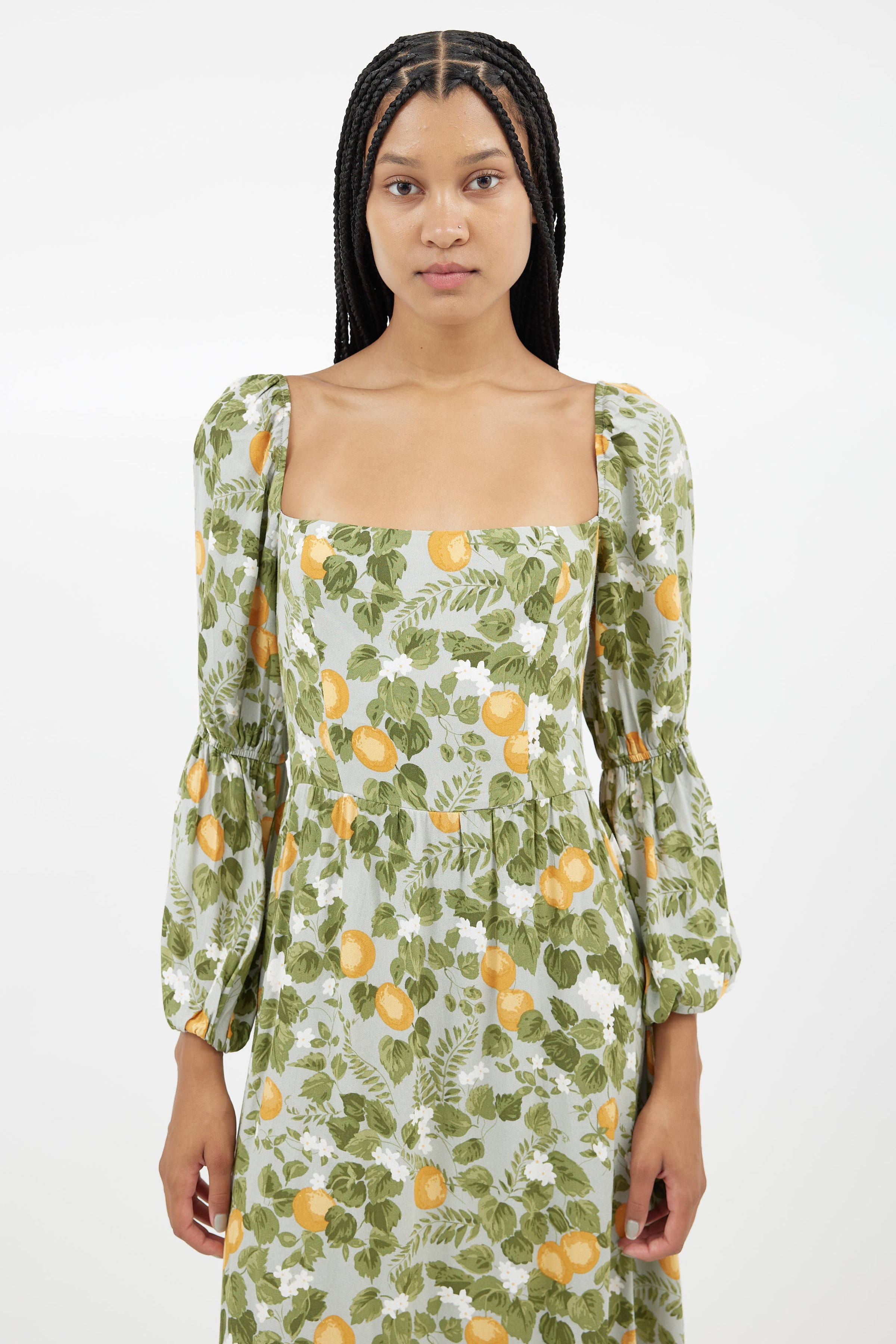reformation green floral dress Reformation | Dresses | Reformation Floral Green Bondi Midi Dress Xs