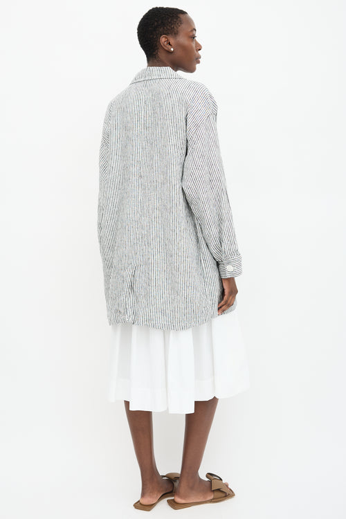Reformation Linen Stripe Irene Jacket