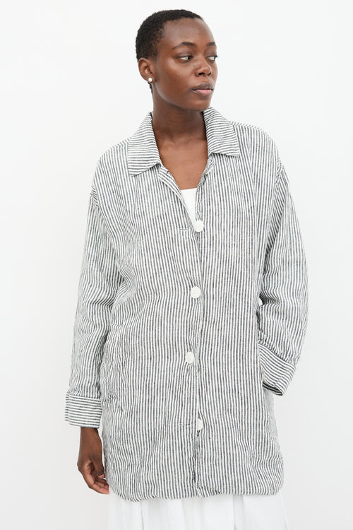 Reformation Linen Stripe Irene Jacket