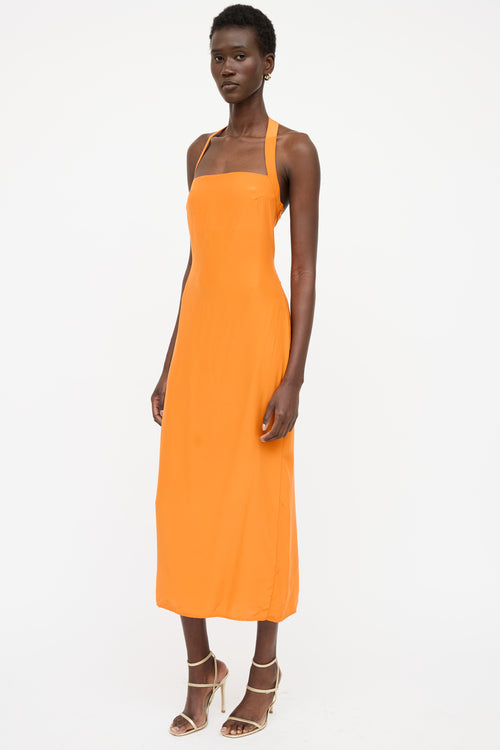 Reformation Silk Halter Dress