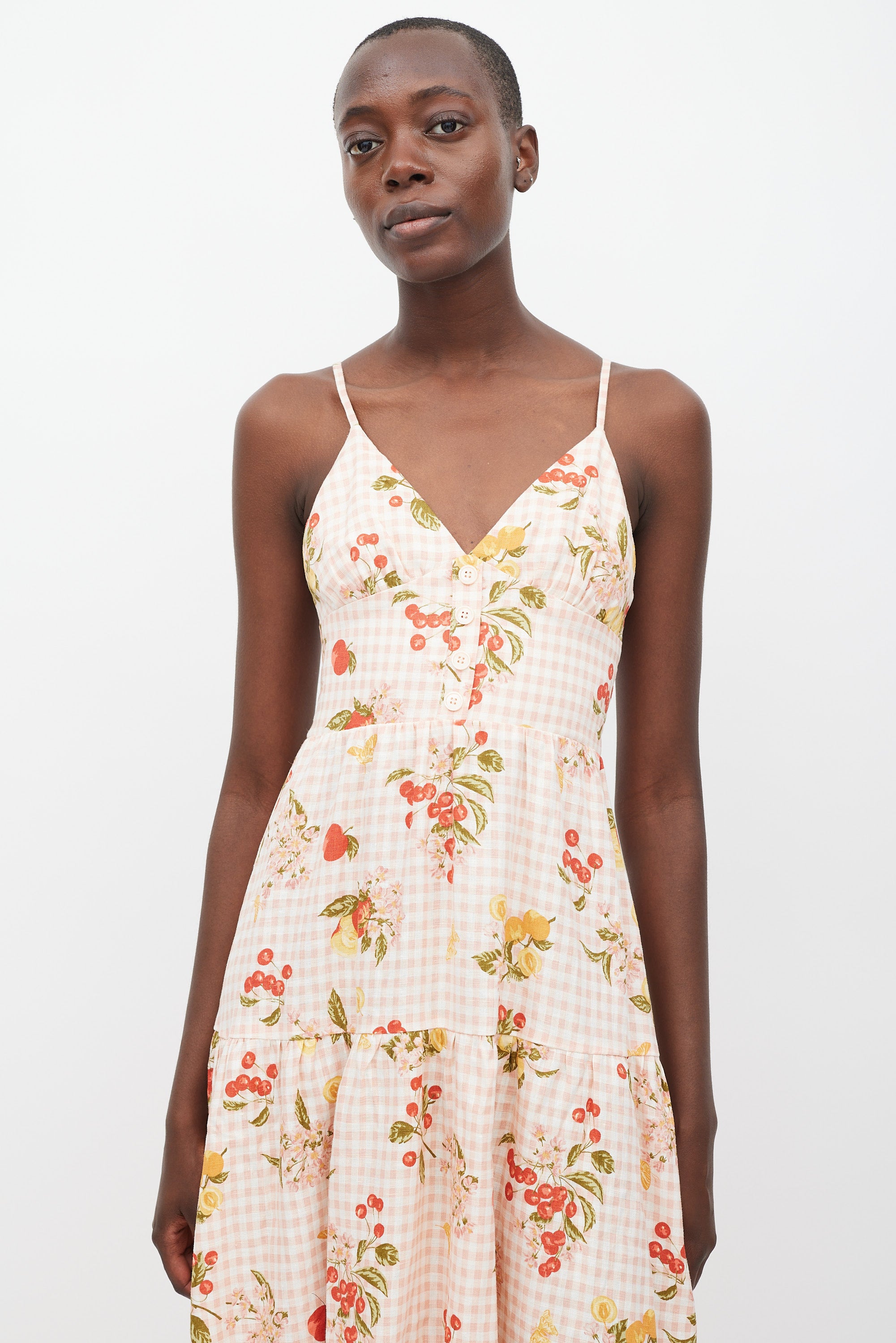 Reformation // Pink & Multicolour Linen Printed Adria Dress VSP Consignment Reformation // Pink & Multicolour Linen Printed Adria Dress VSP Consignment