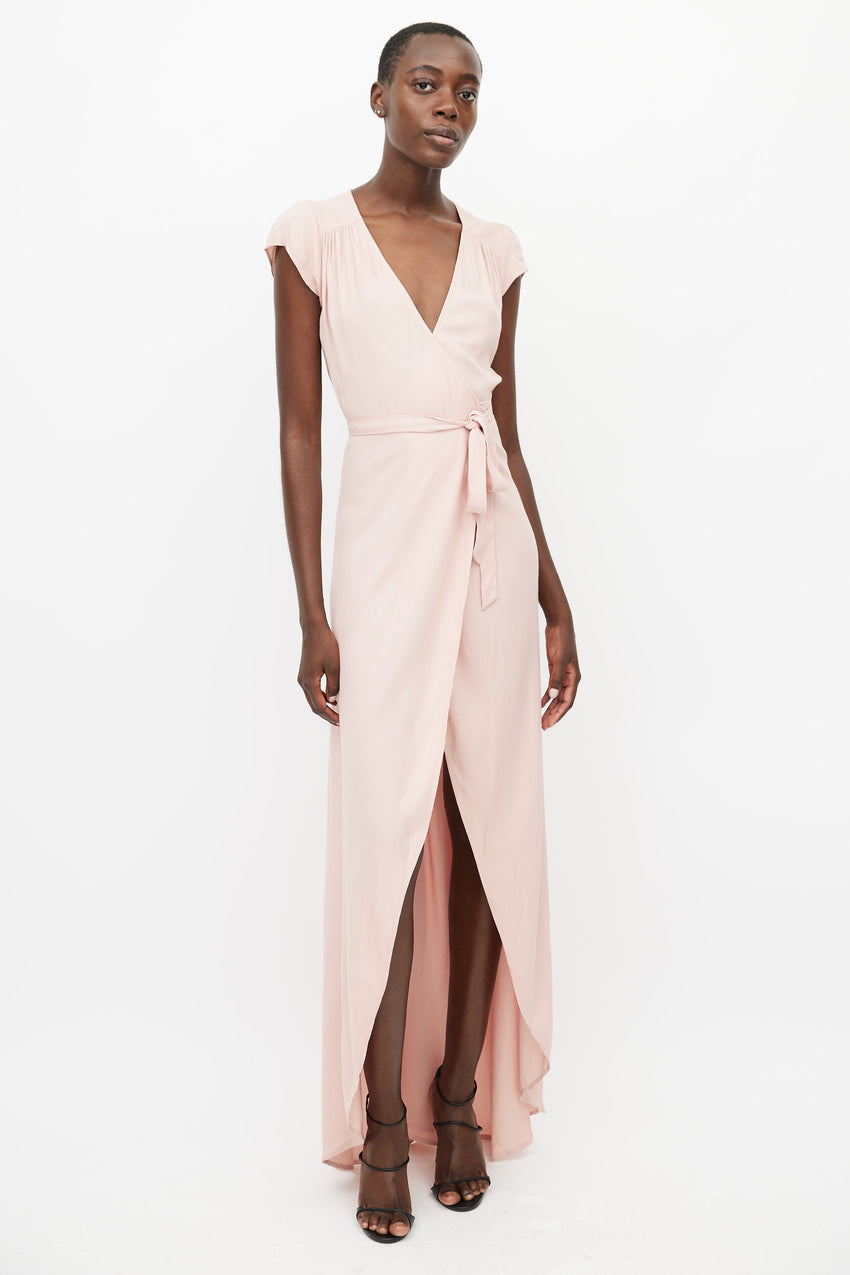 Reformation // Pink Wrap Maxi Dress – VSP Consignment