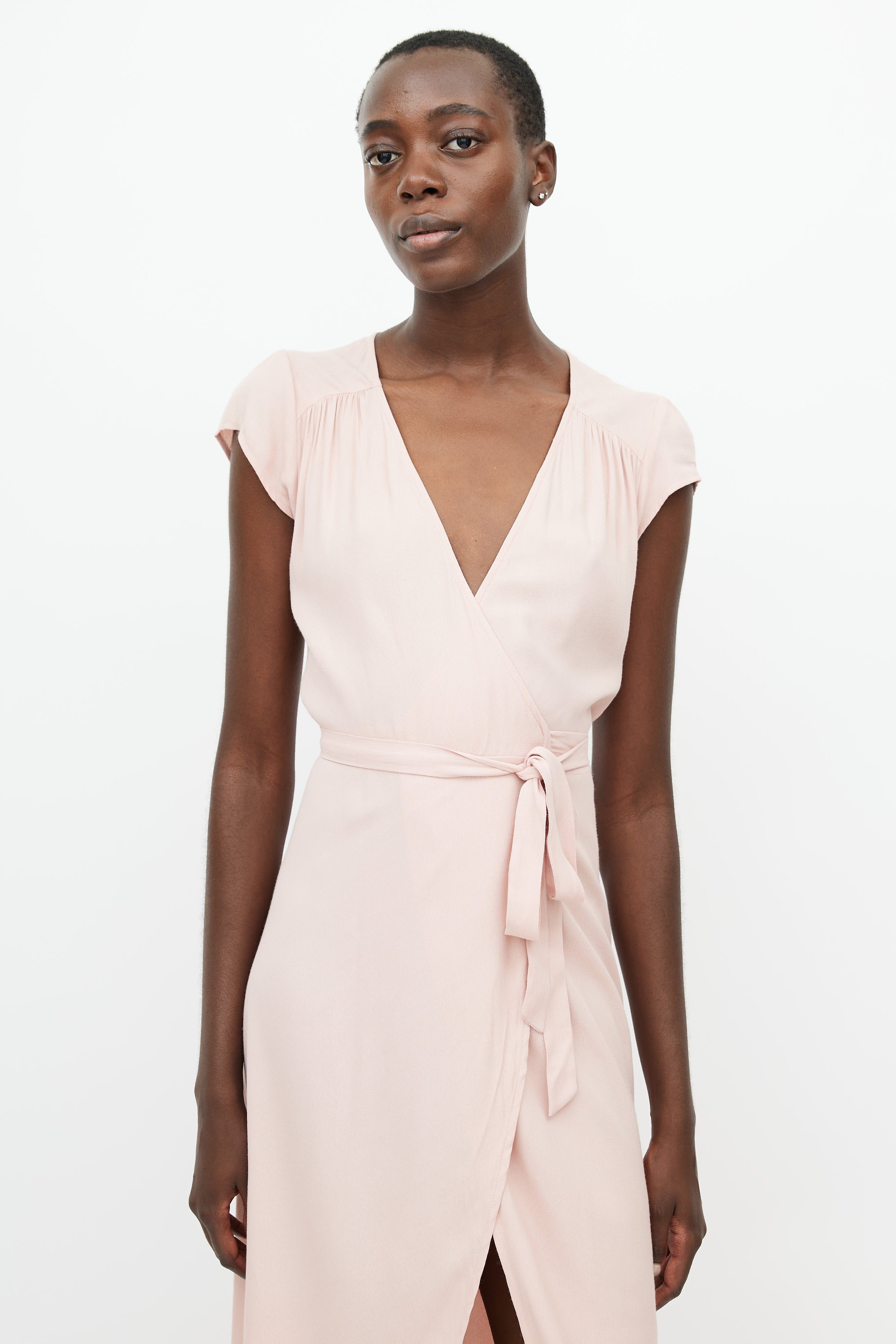 Reformation // Pink Wrap Maxi Dress – VSP Consignment