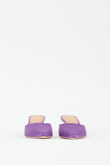 Reformation Purple Satin Pointed Toe Mule