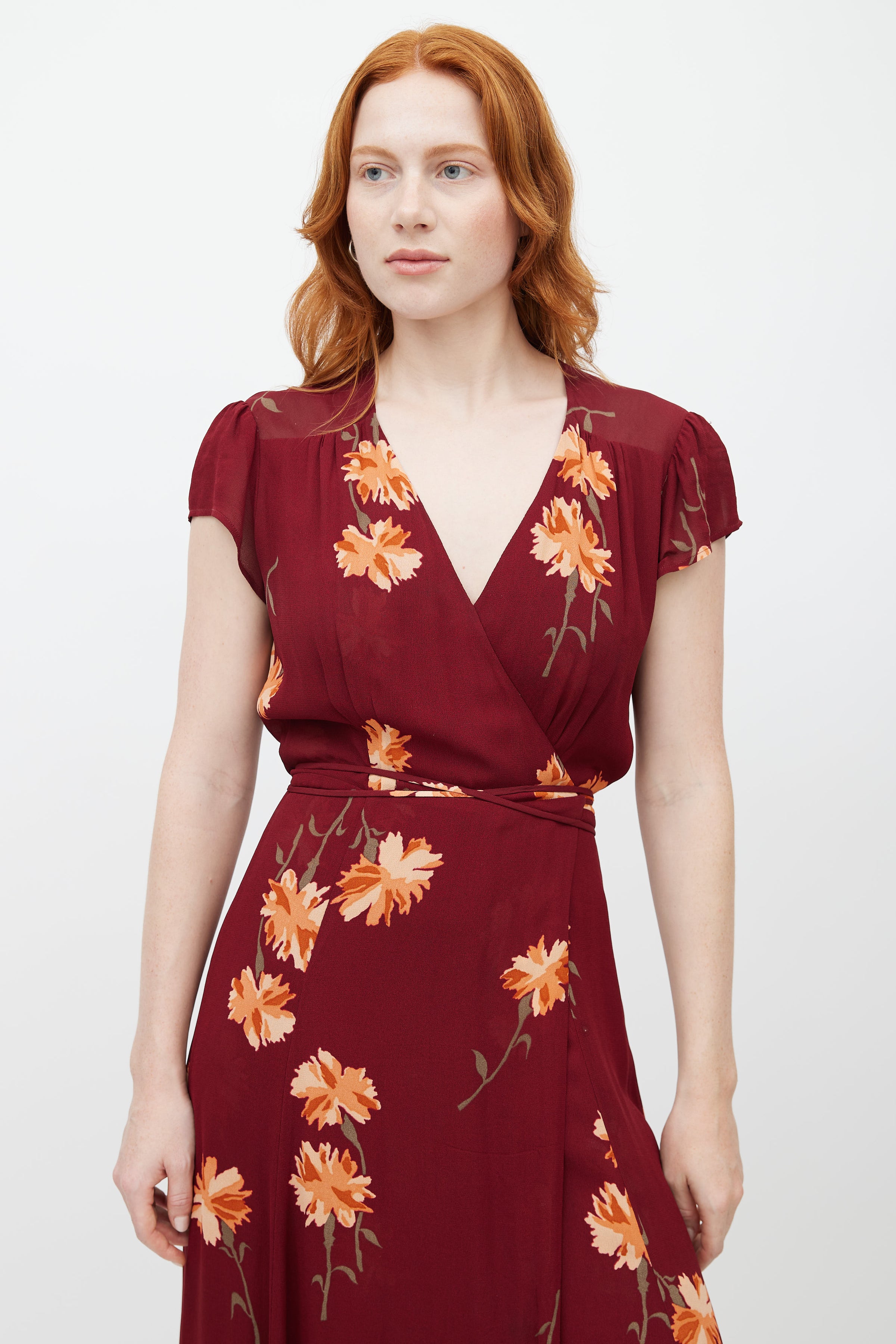 Reformation // Red & Multicolour Floral Wrap Dress – VSP Consignment Reformation // Red & Multicolour Floral Wrap Dress – VSP Consignment