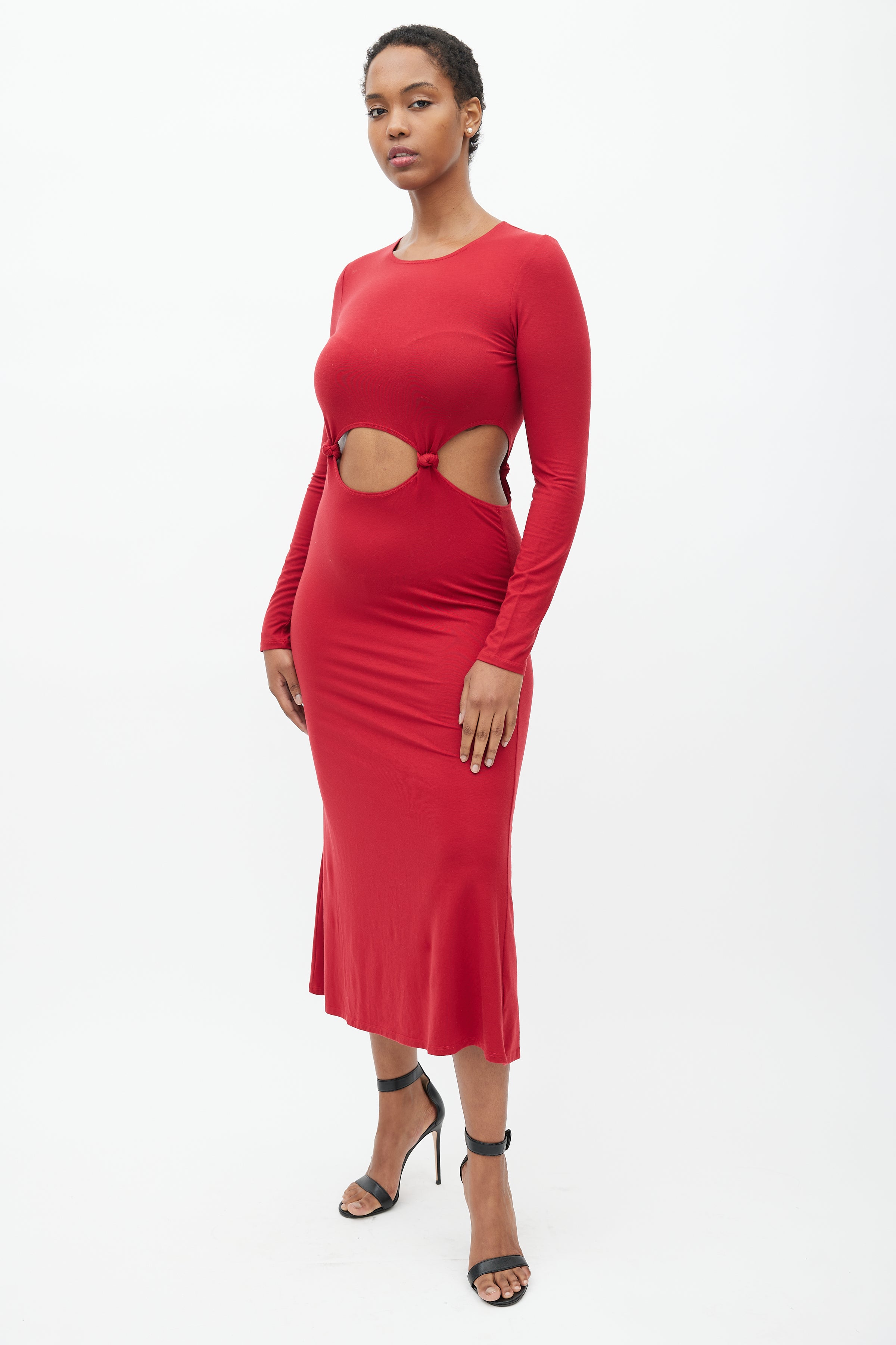 Reformation // Red Via Knit Cut Out Dress VSP Consignment Reformation // Red Via Knit Cut Out Dress VSP Consignment