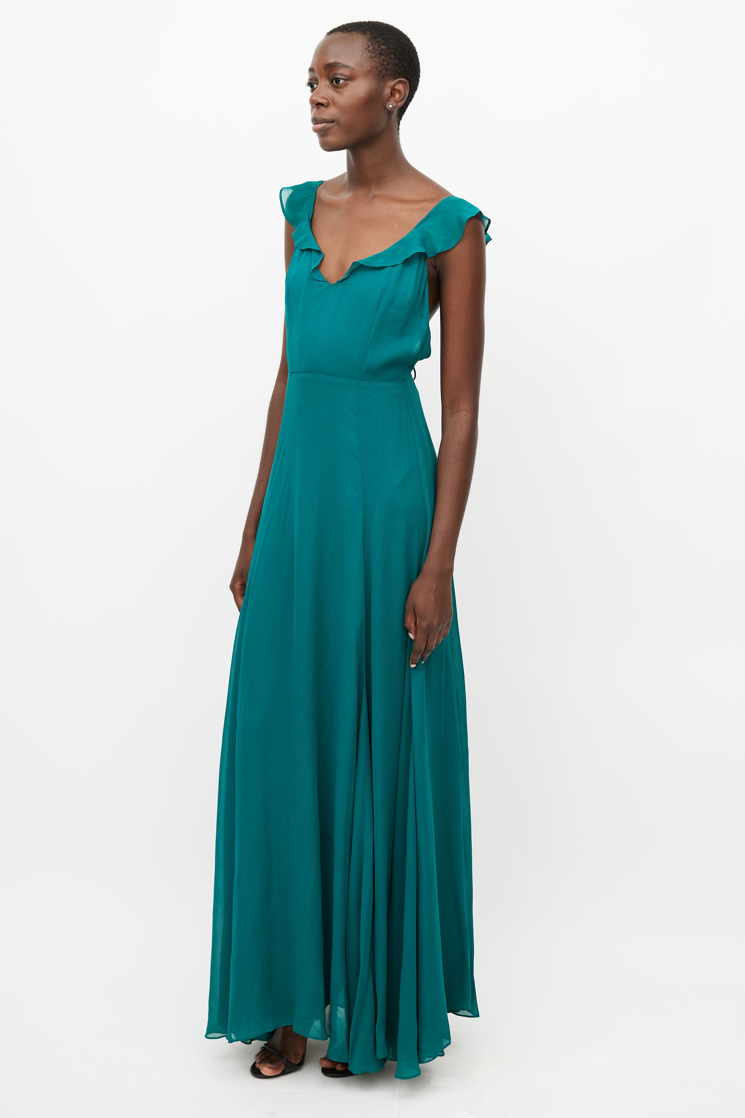 Reformation // Teal V-Neck Maxi Dress VSP Consignment Reformation // Teal V-Neck Maxi Dress VSP Consignment