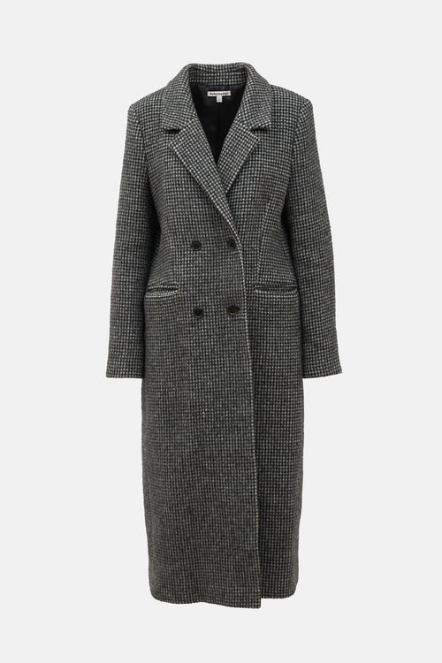 Reformation Wool Check Baker Coat
