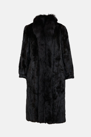 VSP Archive Shawl Collar Fur Coat
