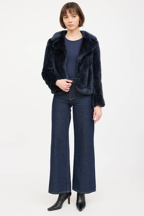 Reiss Faux Fur Collared Jacket