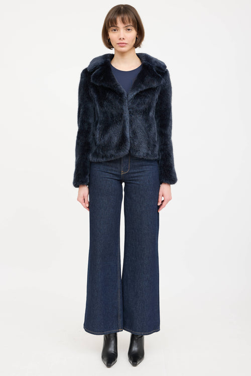 Reiss Faux Fur Collared Jacket