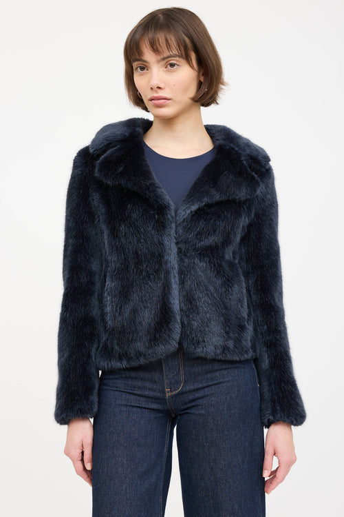 Reiss Faux Fur Collared Jacket