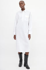 Remain Birger Christensen White Cotton Poplin Shirt Dress