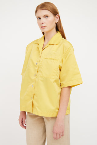 Remain Birger Christensen Golden Yellow Snap Front Storm Shirt