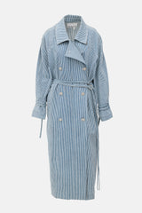 Remain Birger Christensen Striped Double Breasted Coat