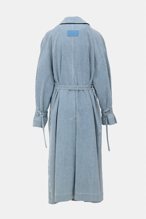 Remain Birger Christensen Striped Double Breasted Coat