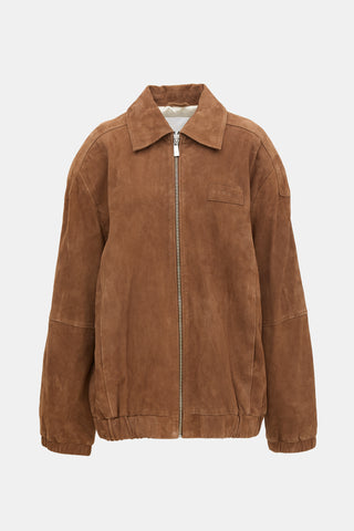Remain Birger Christensen Suede Relaxed Bomber Jacket