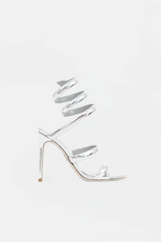 Rene Caovilla Metallic Leather Cleo Sandal