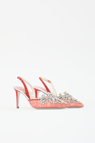 Rene Caovilla Lace Veneziana Heel