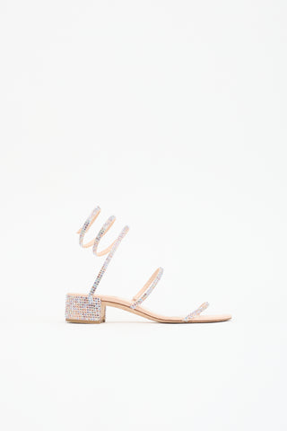 Rene Caovilla Leather Embellished Cleo Sandal