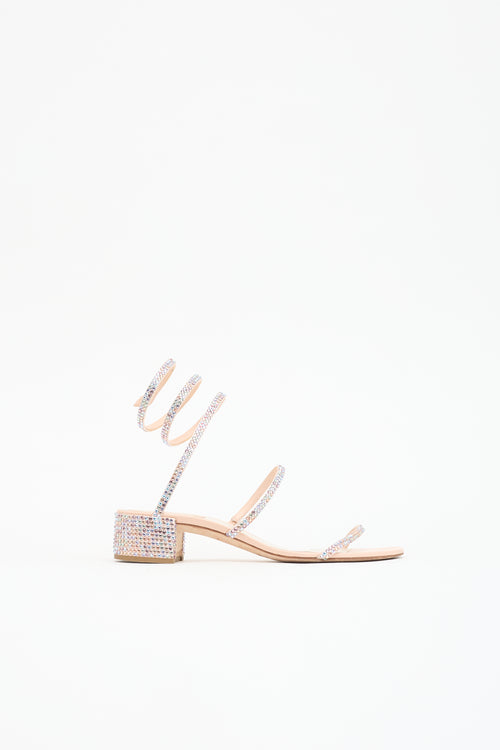 Rene Caovilla Leather Embellished Cleo Sandal
