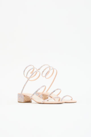 Rene Caovilla Leather Embellished Cleo Sandal