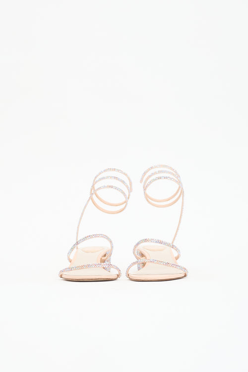 Rene Caovilla Leather Embellished Cleo Sandal